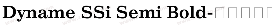 Dyname SSi Semi Bold字体转换
